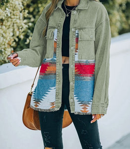 Aztec denim jacket