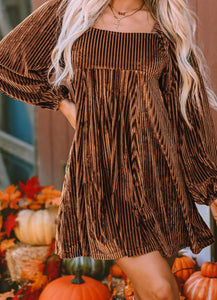 Tie back velvet dress