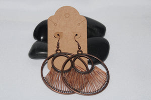 Dangle round earrings