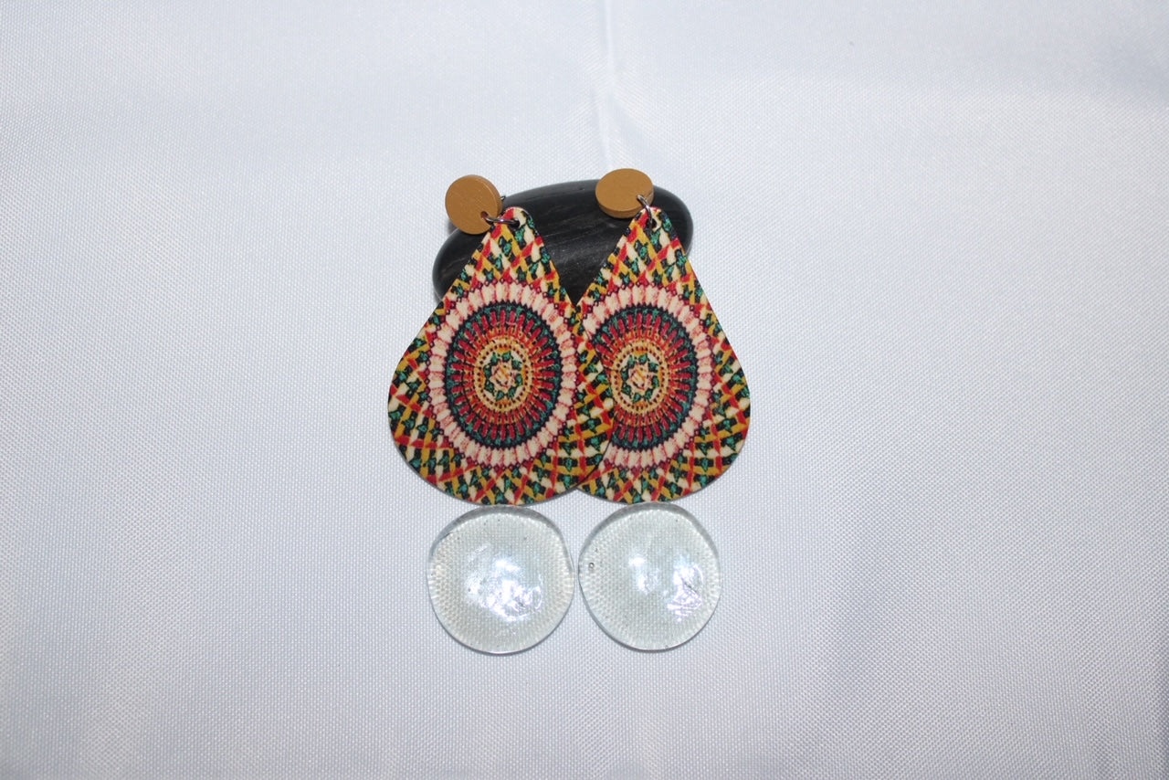 Drop wooden earrings