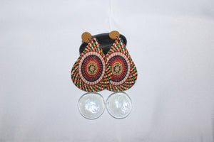 Drop wooden earrings