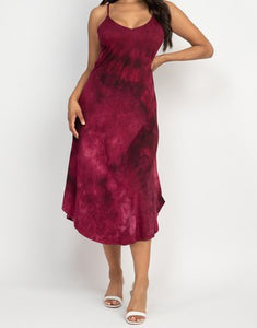 Spaghetti Strap Tie Dye Dress