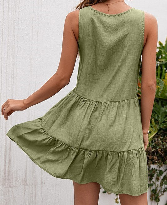 Crochet Laced Sleeveless Dress