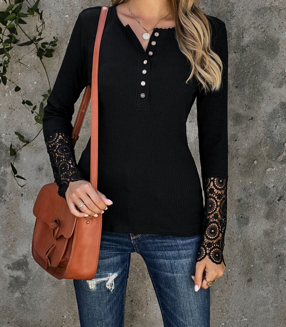 Long Sleeve Button Top