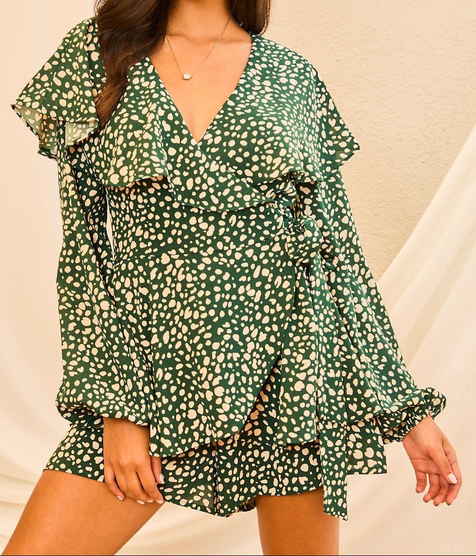 Cape Ruffle Romper
