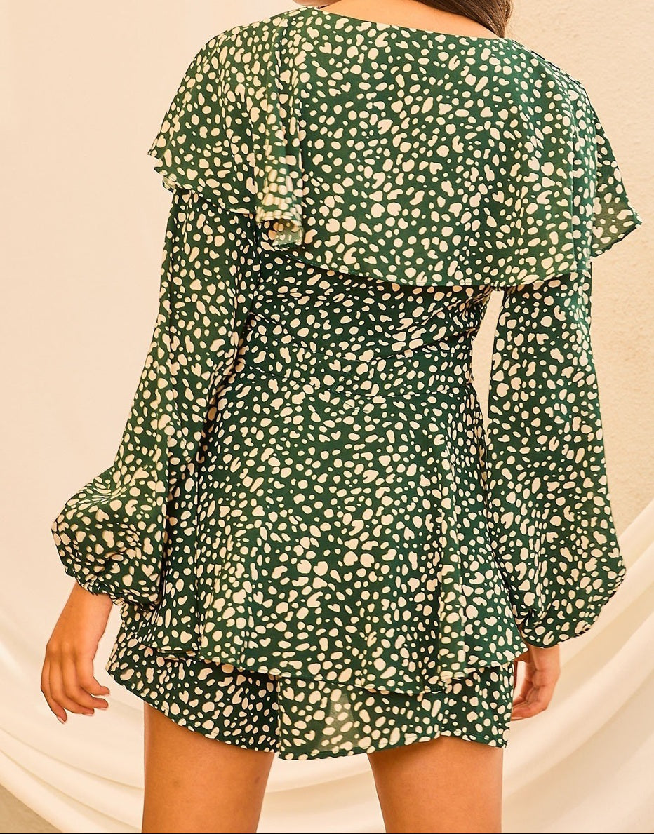 Cape Ruffle Romper