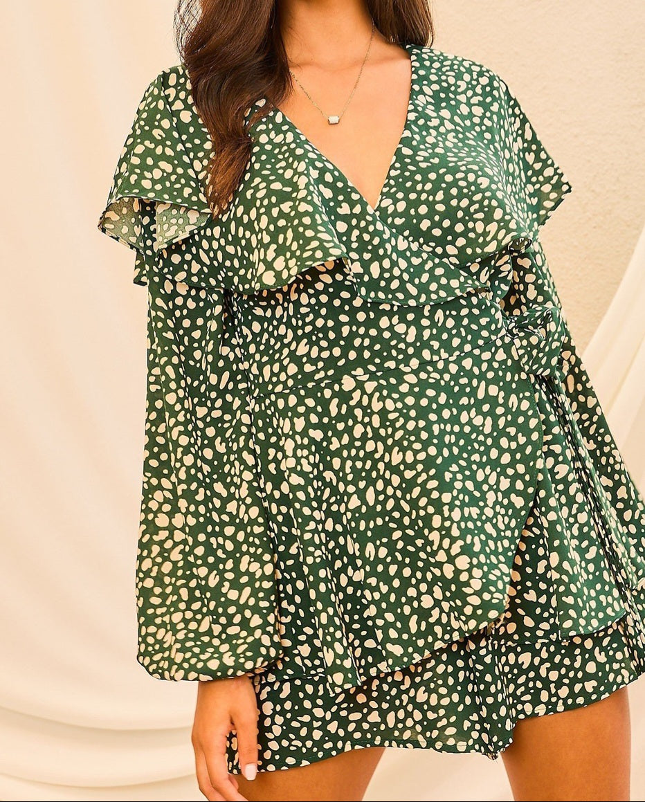Cape Ruffle Romper