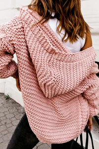 Open Front Cable Knit Sweater